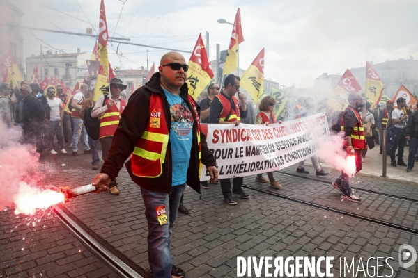 Manifestation des cheminots de l hérault