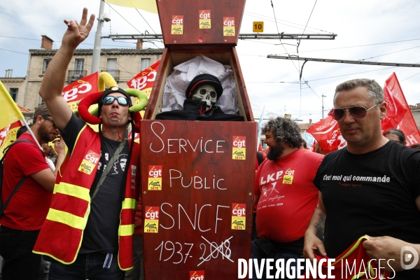 Manifestation des cheminots de l hérault