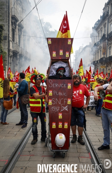 Manifestation des cheminots de l hérault