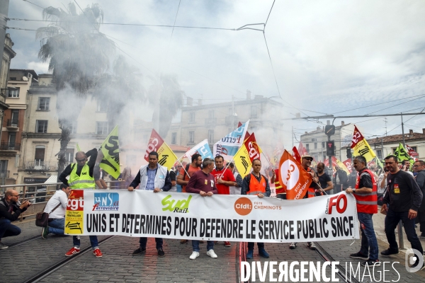 Manifestation des cheminots de l hérault