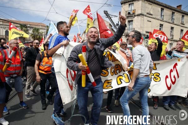 Manifestation des cheminots de l hérault