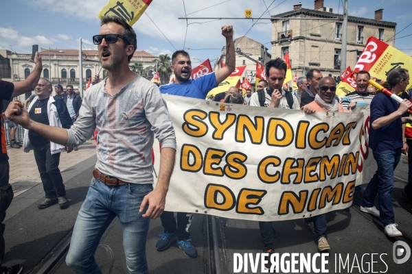 Manifestation des cheminots de l hérault