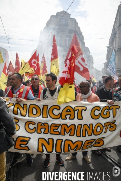 Manifestation des cheminots de l hérault