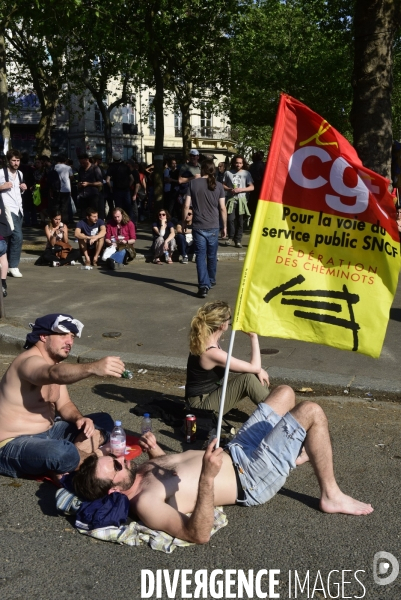 Protestation contre Le Président Emmanuel Macron.  Protest against President Emmanuel Macron.