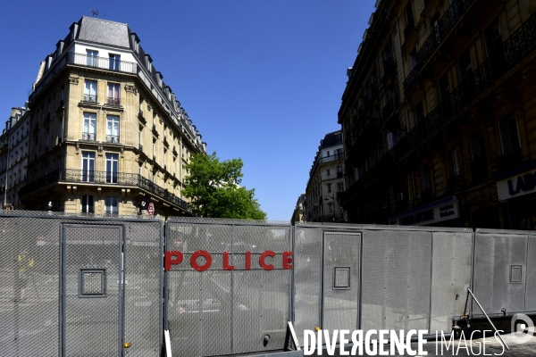 Protestation contre Le Président Emmanuel Macron.  Protest against President Emmanuel Macron.