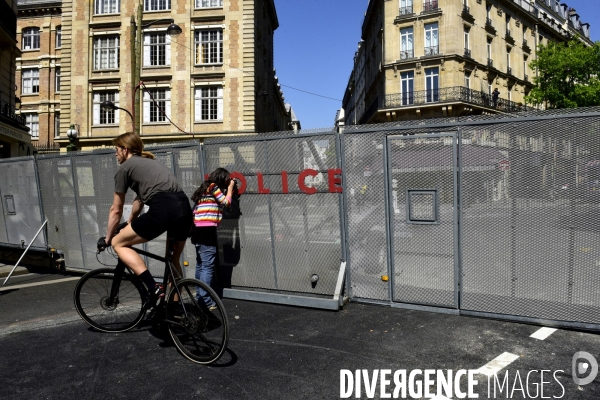 Protestation contre Le Président Emmanuel Macron.  Protest against President Emmanuel Macron.