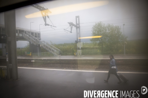 Usagers de la ligne Paris Rouen Le Havre pendant les grèves SNCF