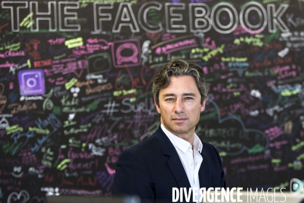 Laurent SOLLY, directeur général de Facebook France et Europe du sud, dans les locaux de Facebook à Paris.