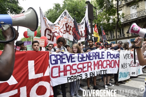 Manifestation La marée populaire anti Macron, le 26 mai à Paris.