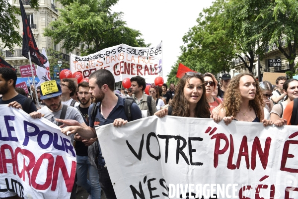 Manifestation La marée populaire anti Macron, le 26 mai à Paris.