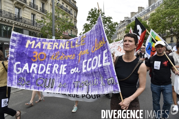 Manifestation La marée populaire anti Macron, le 26 mai à Paris.