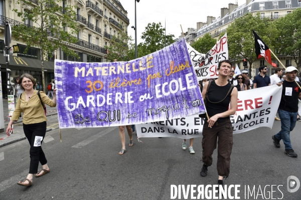 Manifestation La marée populaire anti Macron, le 26 mai à Paris.