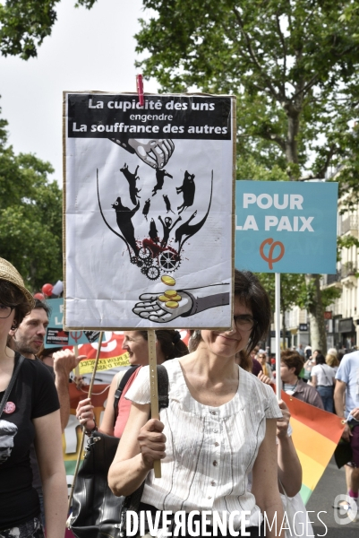 Manifestation La marée populaire anti Macron, le 26 mai à Paris.