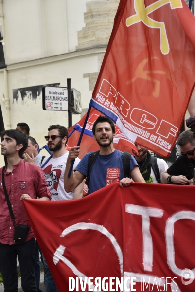 Manifestation La marée populaire anti Macron, le 26 mai à Paris.