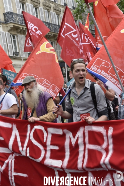 Manifestation La marée populaire anti Macron, le 26 mai à Paris.