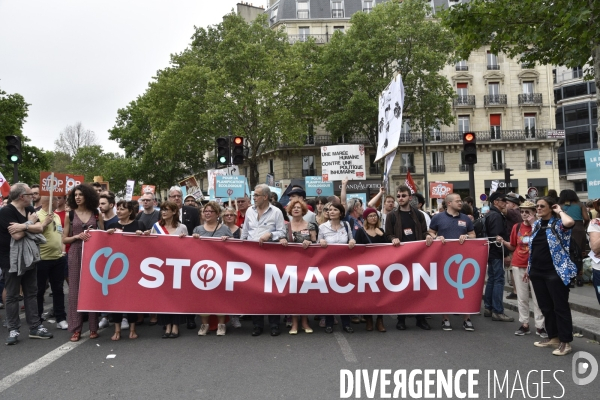 Manifestation La marée populaire anti Macron, le 26 mai à Paris.