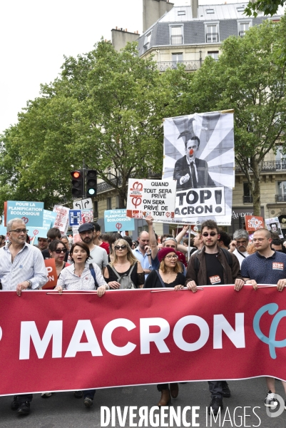 Manifestation La marée populaire anti Macron, le 26 mai à Paris.