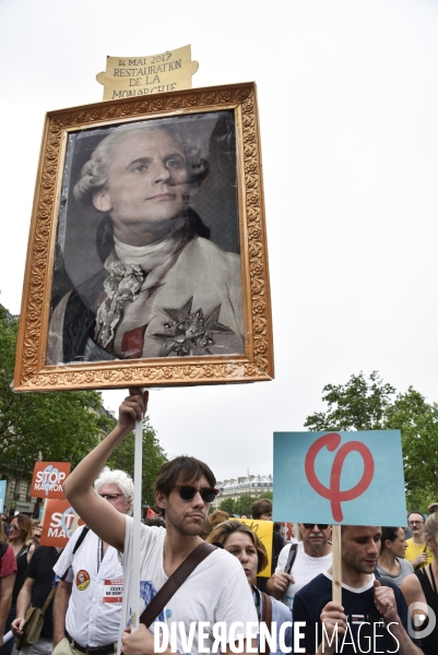 Manifestation La marée populaire anti Macron, le 26 mai à Paris.