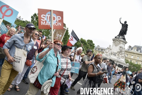 Manifestation La marée populaire anti Macron, le 26 mai à Paris.