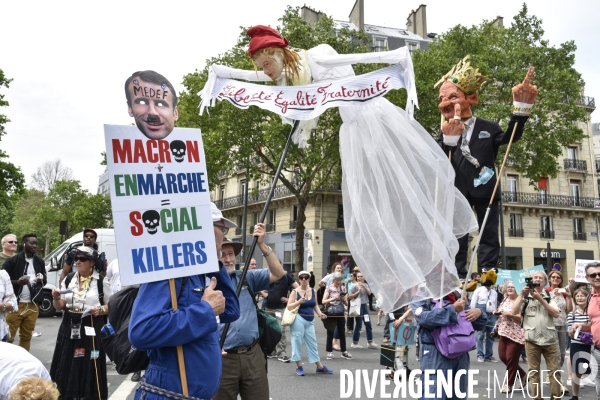 Manifestation La marée populaire anti Macron, le 26 mai à Paris.