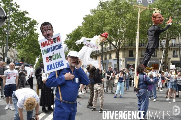 Manifestation La marée populaire anti Macron, le 26 mai à Paris.