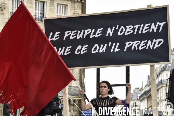 Manifestation La marée populaire anti Macron, le 26 mai à Paris.