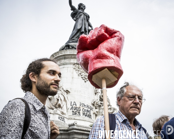 Manifestation  Maree Populaire , Paris.