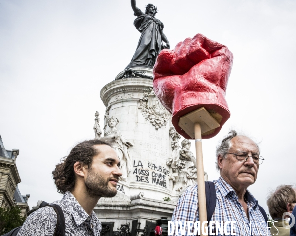 Manifestation  Maree Populaire , Paris.