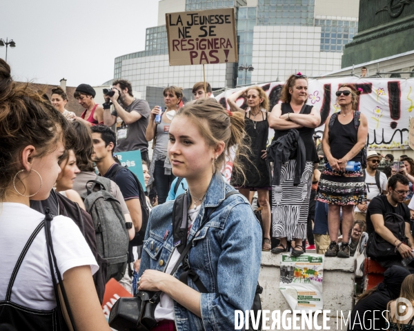 Manifestation  Maree Populaire , Paris.