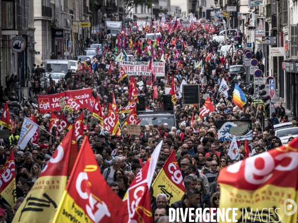 Protest against government in Marseille