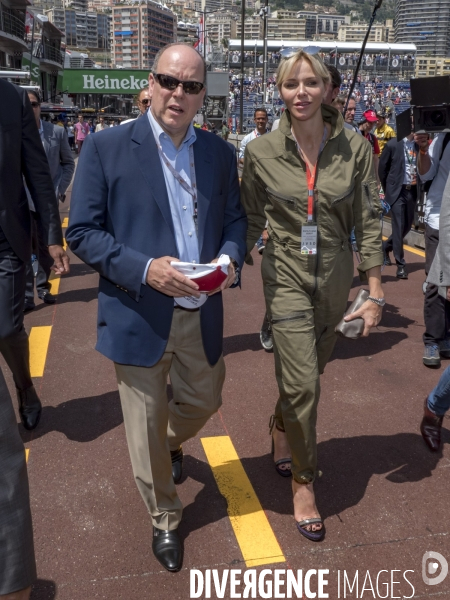 Monaco F1 Grand Prix - Prince Albert II and the Princess Charlene of Monaco