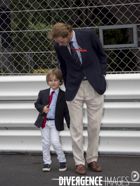 Monaco F1 Grand Prix - Andrea Casiraghi and his son Alexandre Andrea Stefano Casiraghi