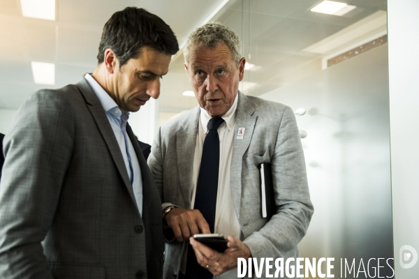 Point presse de Valérie Pécresse, Tony ESTANGUET et Vincent ROGER sur les JO Paris 2024 en Île-de-France.