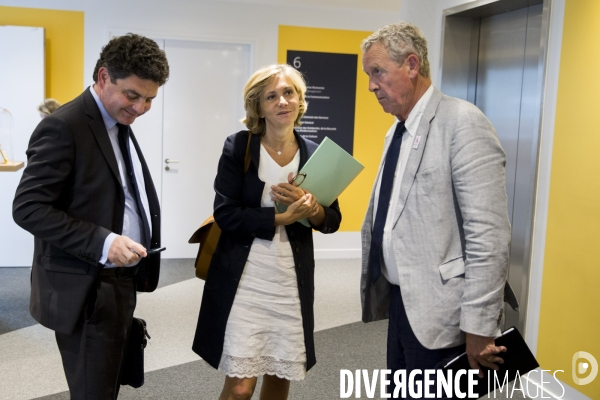 Point presse de Valérie Pécresse, Tony ESTANGUET et Vincent ROGER sur les JO Paris 2024 en Île-de-France.