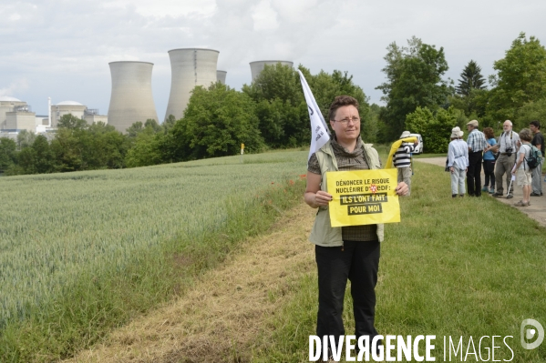 Tous Cobayes , marche antinucléaire Vérité et Justice pour la santé environnementale à la centrale du Bugey