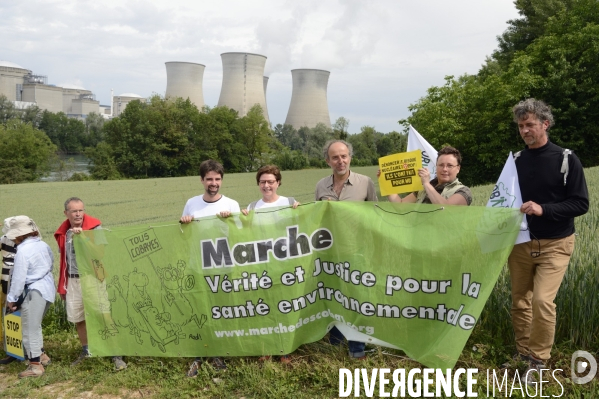 Tous Cobayes , marche antinucléaire Vérité et Justice pour la santé environnementale à la centrale du Bugey