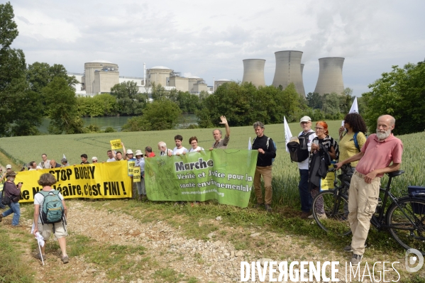 Tous Cobayes , marche antinucléaire Vérité et Justice pour la santé environnementale à la centrale du Bugey