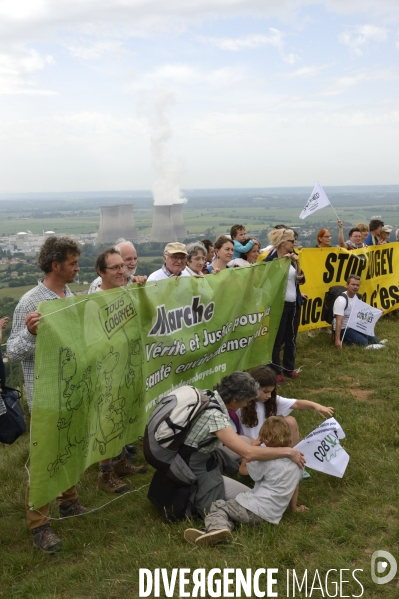 Tous Cobayes , marche antinucléaire Vérité et Justice pour la santé environnementale à la centrale du Bugey