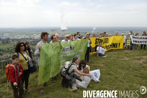 Tous Cobayes , marche antinucléaire Vérité et Justice pour la santé environnementale à la centrale du Bugey