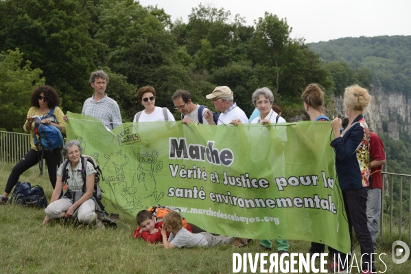 Tous Cobayes , marche antinucléaire Vérité et Justice pour la santé environnementale à la centrale du Bugey