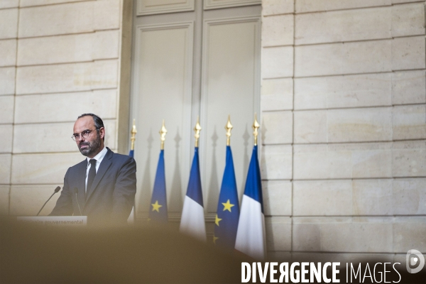 Séminaire gouvernemental au palais de l Elysée.