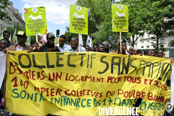 Manifestation Contre la Loi Asile-Immigration de Collomb et President Emmanuel Macron.  Demonstration Against the Asylum-Immigration Law of Collomb and President Emmanuel Macron.