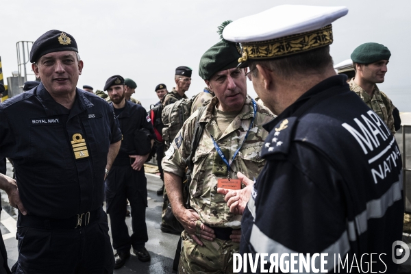 Catamaran 2018 , entrainement interarmées franco-britannique.