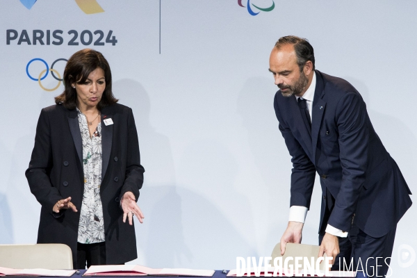 Signature du protocole d organisation des Jeux Olympiques et Paralympiques 2024