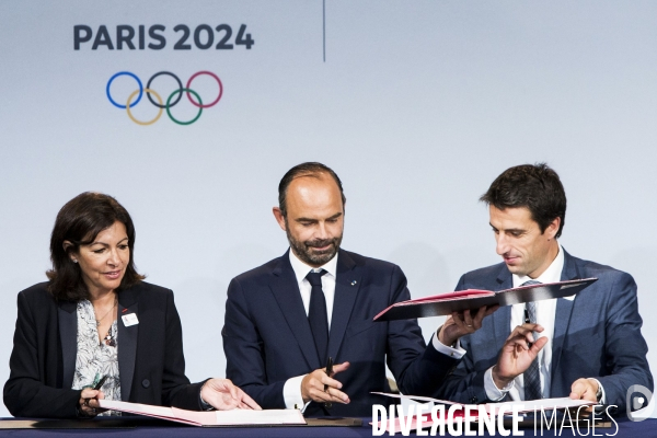 Signature du protocole d organisation des Jeux Olympiques et Paralympiques 2024