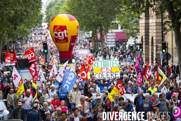 Manifestation de retraités contre la politique du gouvernement.