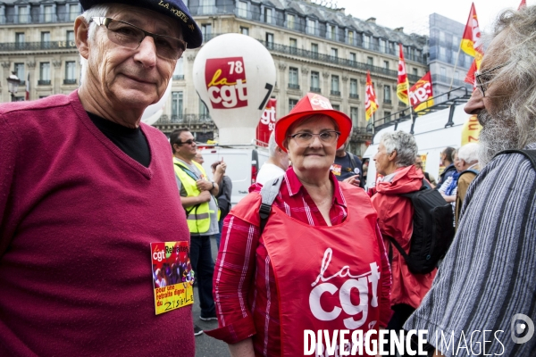 Manifestation de retraités contre la politique du gouvernement.