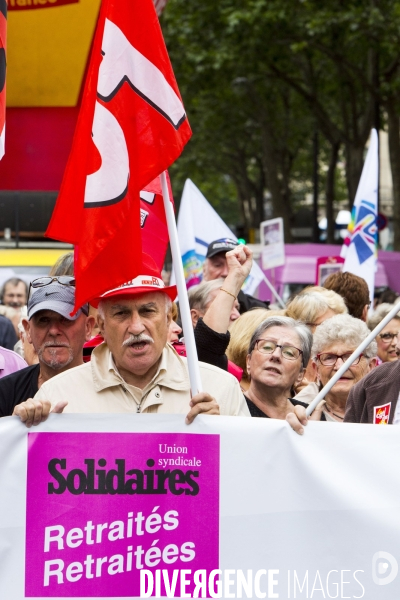 Manifestation de retraités contre la politique du gouvernement.