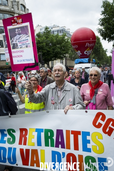 Manifestation de retraités contre la politique du gouvernement.