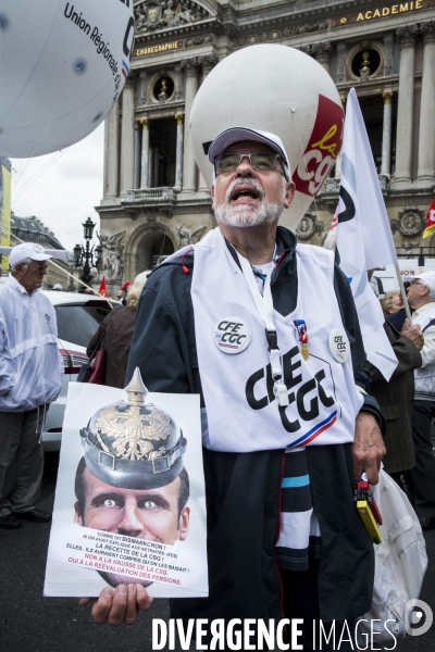 Manifestation de retraités contre la politique du gouvernement.